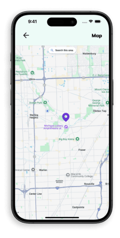 Buddy Tracking Map Screen